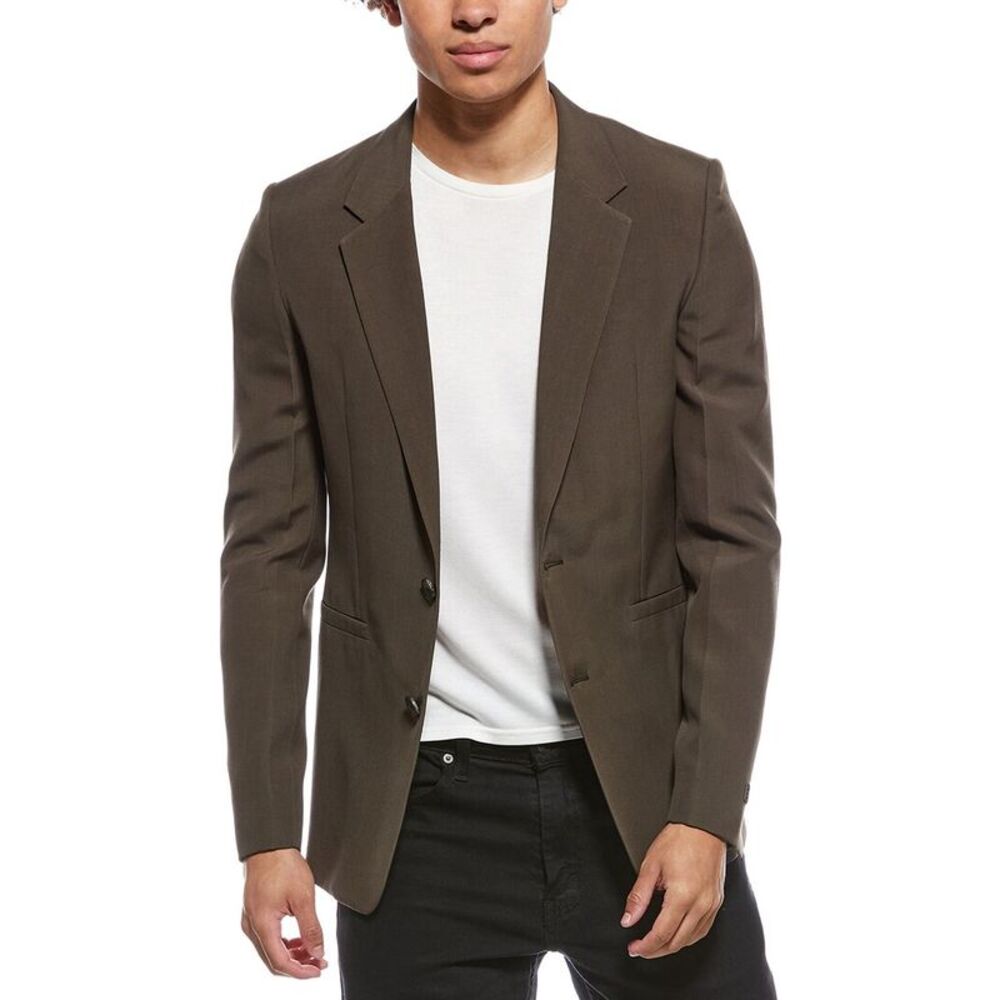 Givenchy Mens  Slim Fit Wool Blazer, Green